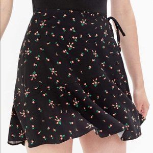 Urban Outfitters Mini Floral Wrap skirt
